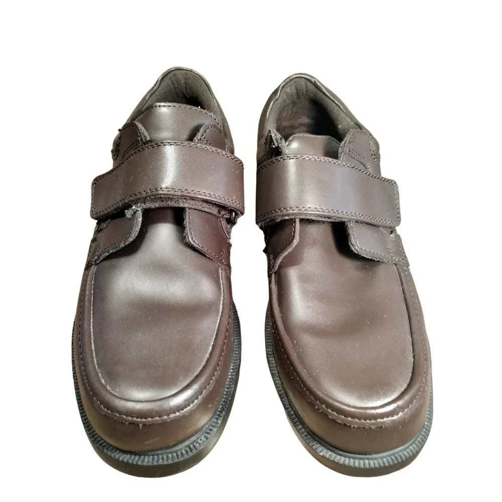 Dr. Scholl's brown casual oxford shoes hook & loop closure LIKE NEW Men size 10D